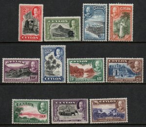 Ceylon Scott 264-274 George V issue Mint hinged 2021 cv $63.65