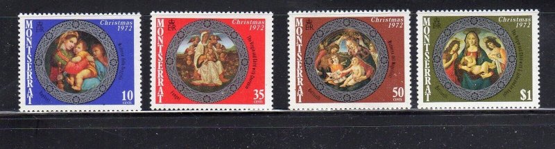 MONTSERRAT #282-285 1972 CHRISTMAS MINT VF NH O.G aa