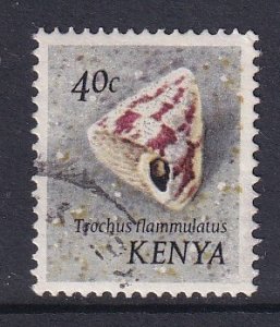 Kenya     #41  used    1971  sea shells  40c