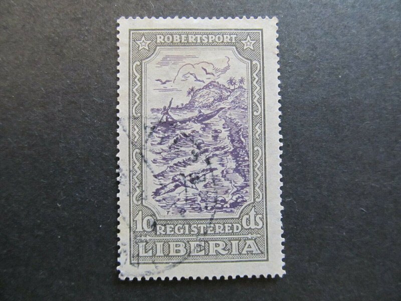 A4P25F23 Liberia Registration Stamp 1924 10c used