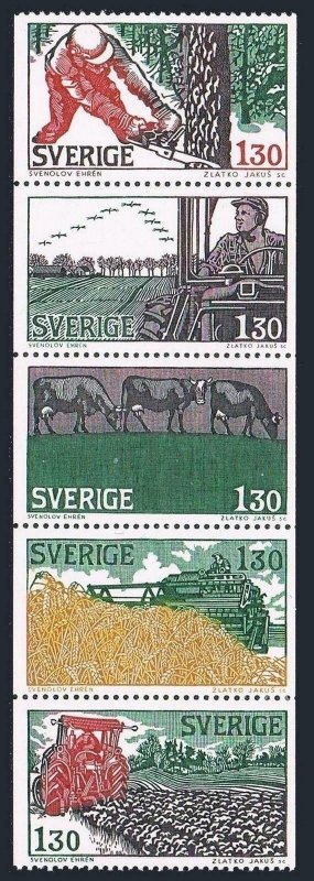 Sweden 1280-1284 strip/5,MNH.Michel 1060-1064. Seasonal works,1979.