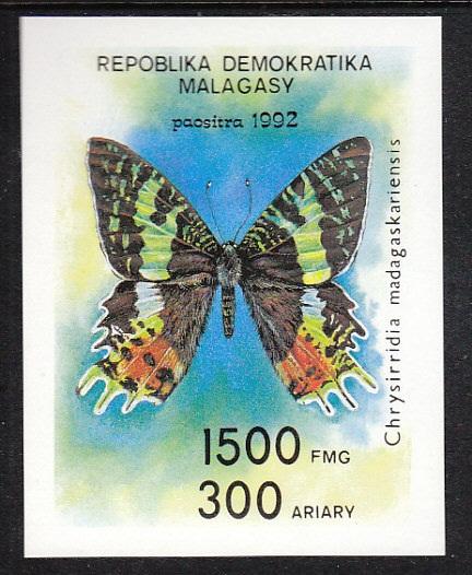 Malagasy Butterflies 1087 Souvenir Sheet MNH VF