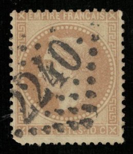 France, 1863-1870 Emperor Napoléon III, 10 c, YT #28 (Т-7976)