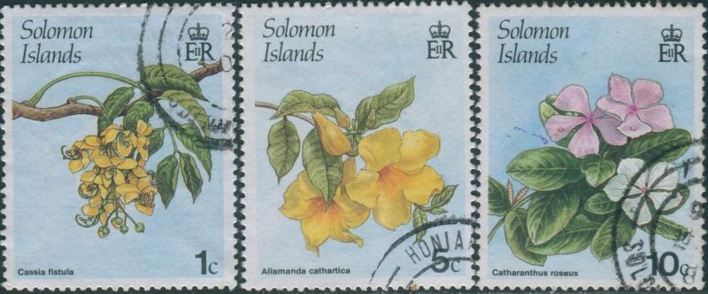 Solomon Islands 1987 SG580-582 Flowers FU