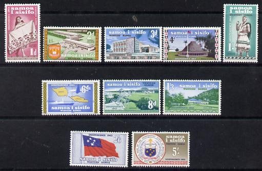 SAMOA - 1962 - Independence, Definitives - Perf 10v Set - Mint Never Hinged