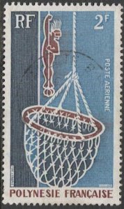 FRENCH POLYNESIA  French Colonies 1970 Sc C57 Used VF Pearl Diver