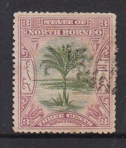 North Borneo 1897 Sc 82 Sago Palm 3c cto