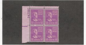 US SCOTT# 817 PLATE BLOCK OF 4, MNH, OG