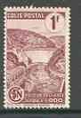 France - SNCF Railway Parcel Stamp 1944 Mareges Dam 1f pu...