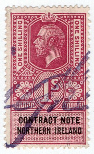 (I.B) George V Revenue : Contract Note (Northern Ireland) 1/-