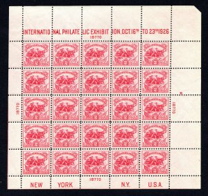 US 1926 2¢ White Plains Stamp IPE Souvenir Sheet #630  MNH CV $525