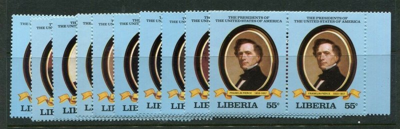 Liberia 2 sets #912-943 presidents Mint **NH** CV $45.00