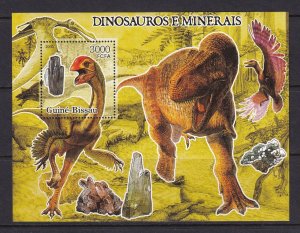Guinea-Bissau 2005 Dinosaurs Minerals S/Sheet MNH