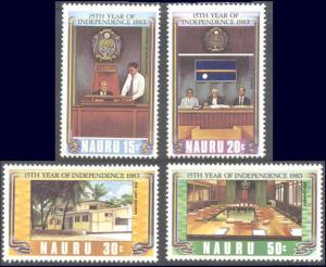 Nauru ~ #264-267 ~ Nauru Independence 15th Ann. ~ MNH Set