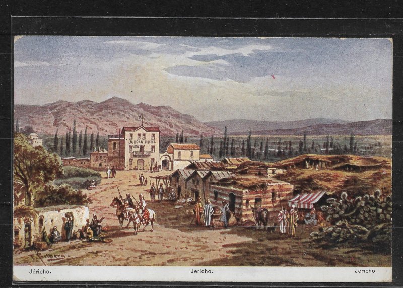 Palestine Artist Postcard, Ancient & Legendary City of Jericho,VF Unposted !!