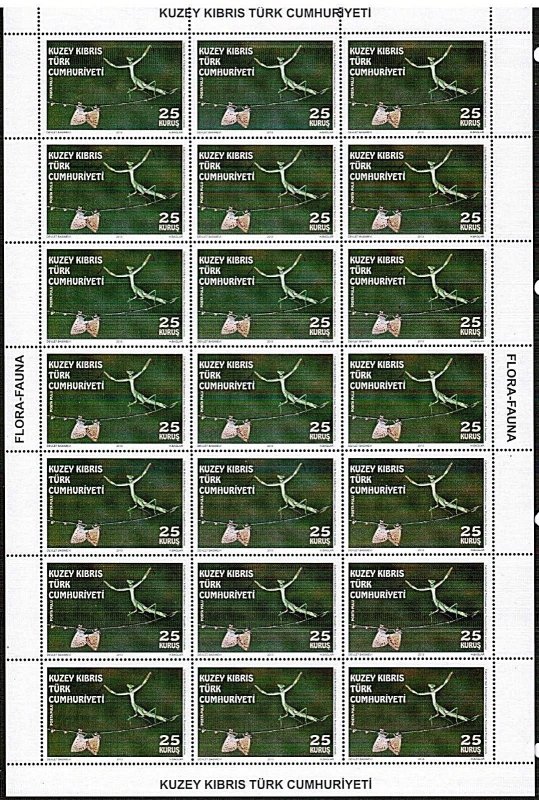 UNMOUNTED MINT 2013 FLORA FAUNA SET SHEETS TURKISH CYPRUS