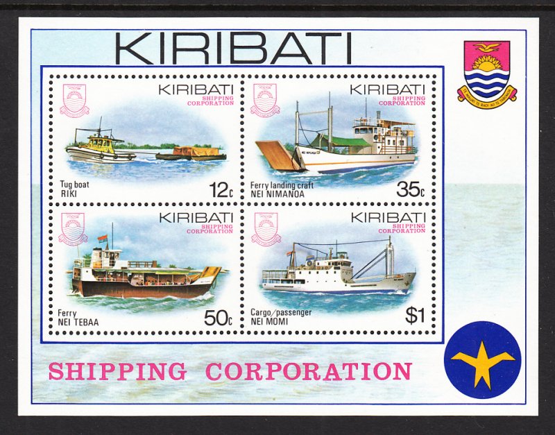 Kiribati 443a Ships Souvenir Sheet MNH VF