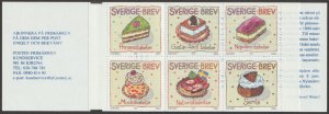 SWEDEN Sc. 2299a Pastries 1998 MNH booklet