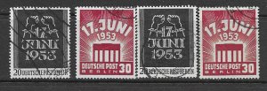 Berlin 9N99-100 used set x 2, see desc. 2019 CV $53.00