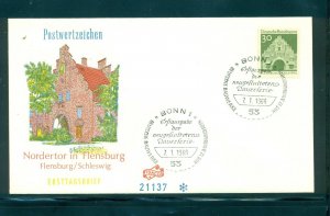 Germany #940 (Mi 492) 1966 30pf building definitive unaddressed cachet FDC (cov2