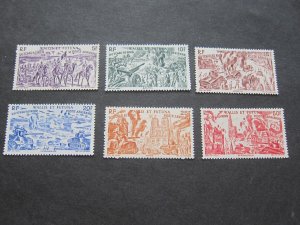 French Wallis and Futuna Islands 1946 Sc C2-7 set MH