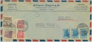 84266 - COLOMBIA - Overprinted Stamp on AIRMAIL COVER to SWEDEN 1958