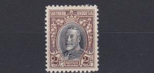 SOUTHERN RHODESIA  1931 - 37    S G 25  2/-    BLACK  & BROWN     MH 