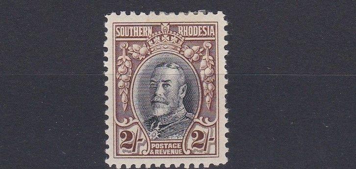 SOUTHERN RHODESIA  1931 - 37    S G 25  2/-    BLACK  & BROWN     MH 