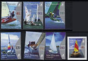 New Zealand #1615-21 MH complete sailboats