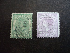 Stamps - Victoria - Scott# 132,135 - Used Part Set of 2 Stamps
