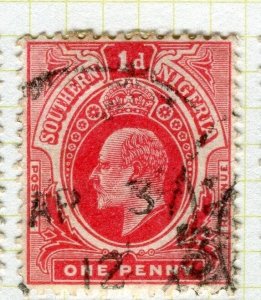 SOUTHERN NIGERIA;  1907 early Ed VII  issue fine used 1d. value