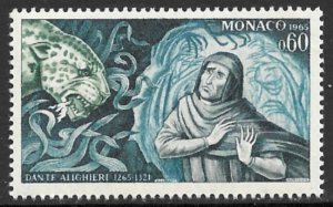 MONACO 1966 60c DANTE ALIGHIERI Panther of Envy Sc 625 MNH