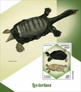 Niger 2021 MNH Turtles Stamps Chinese Softshell Turtle Reptiles 1v S/S