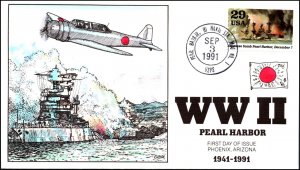 Scott 2559b 29 Cents WWII Japan Attacks Pearl Harbor Collins Hand Painted FDC