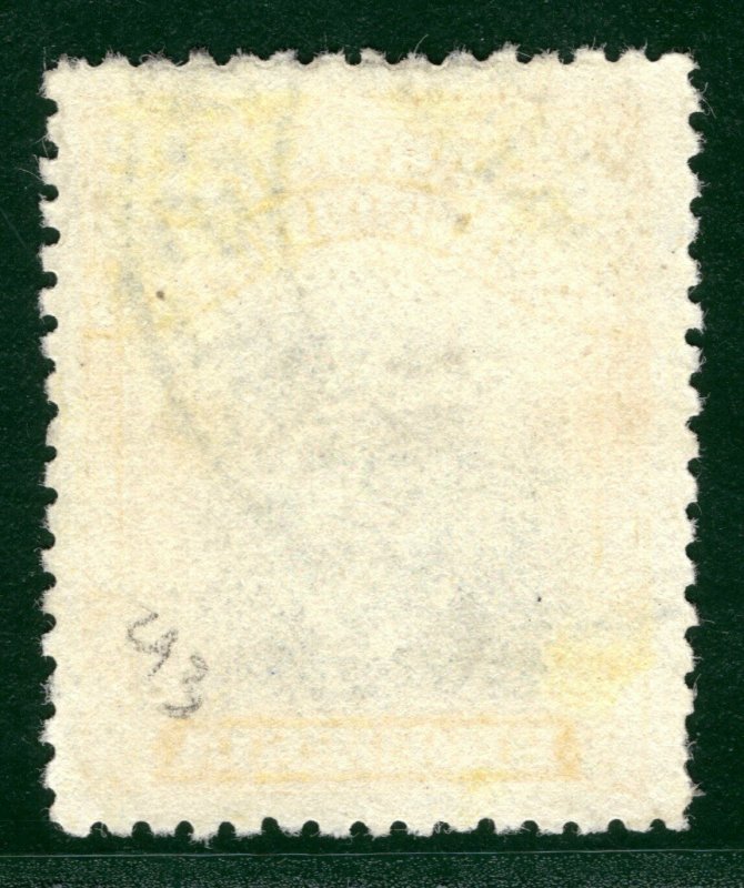 RHODESIA BSACo KGV Admiral SG.293 3d Black & Yellow (1922-23) Used c£48+ EBLUE21