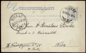 Austria Empire 10Kr Rohrpost Pneumatic Mail Postal Stationery Card G67594