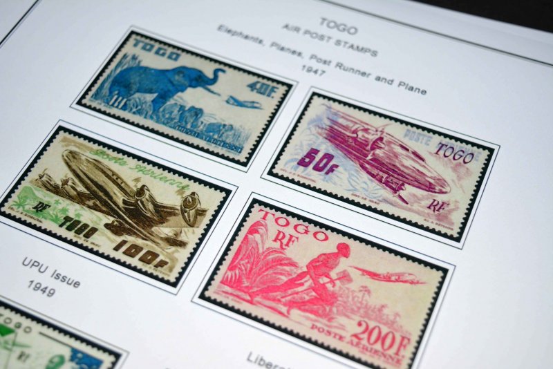 COLOR PRINTED TOGO 1897-1956 STAMP ALBUM PAGES (26 illustrated pages)