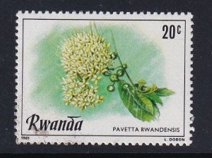 Rwanda  #1009  MNH 1981 flowers  20c