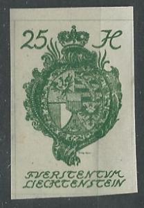 Liechtenstein =  Scott # 22 - MH