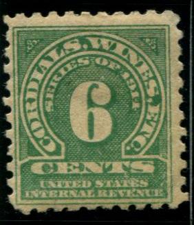 RE24 US 6c Wine Stamps, MH cv $.80