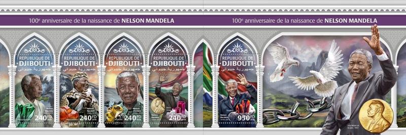 Z08 DJB18305ab Djibouti 2018 Nelson Mandela MNH ** Postfrisch Set