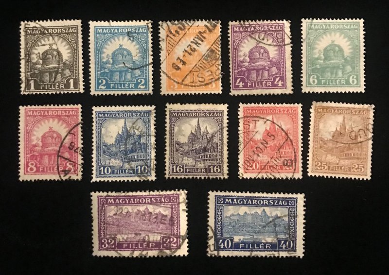 Hungary Scott 403 to 414 complete used set of 12