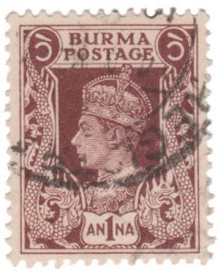 BURMA 1938 STAMP. SCOTT # 22. USED # 1