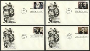 #3061-3064 32c Pioneers of Communication, Art Craft FDC **ANY 4=FREE SHIPPING**