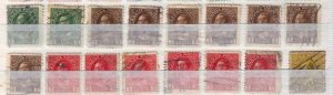 Canada Lot Of 80 KGV Used SC 104-119,195-199 DUPLICATES On a Stock Page.