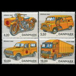 DENMARK 2002 - Scott# 1230-3 Postal Vehicles Set of 4 NH