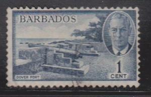 BARBADOS Scott # 216 Used - KGVI & Dover Fort