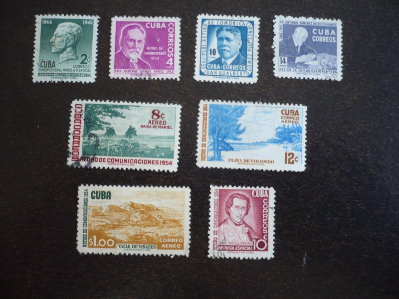 Stamps - Cuba - Scott#543-546,C114-C116,E20 - Used Set of 8 Stamps