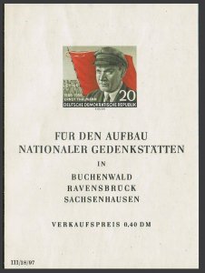 Germany-GDR 288a sheet,MNH.Mi 520B Bl.14. Ernst Thalmann, 70th birth Ann. 1956.