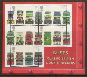 GB 2001 Buses Min.Sheet MNH